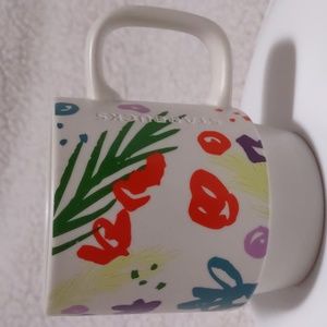 2016 Starbucks Coffee Mug Cup Floral 12 Fluid Ounce